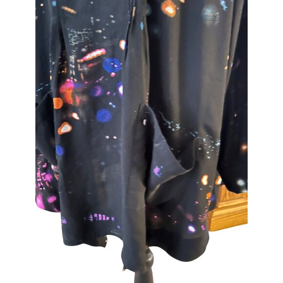 Melissa McCarthy Seven7 Tunic Blouse 2X Star Light Print Flowy Long Sleeve - Picture 12 of 12